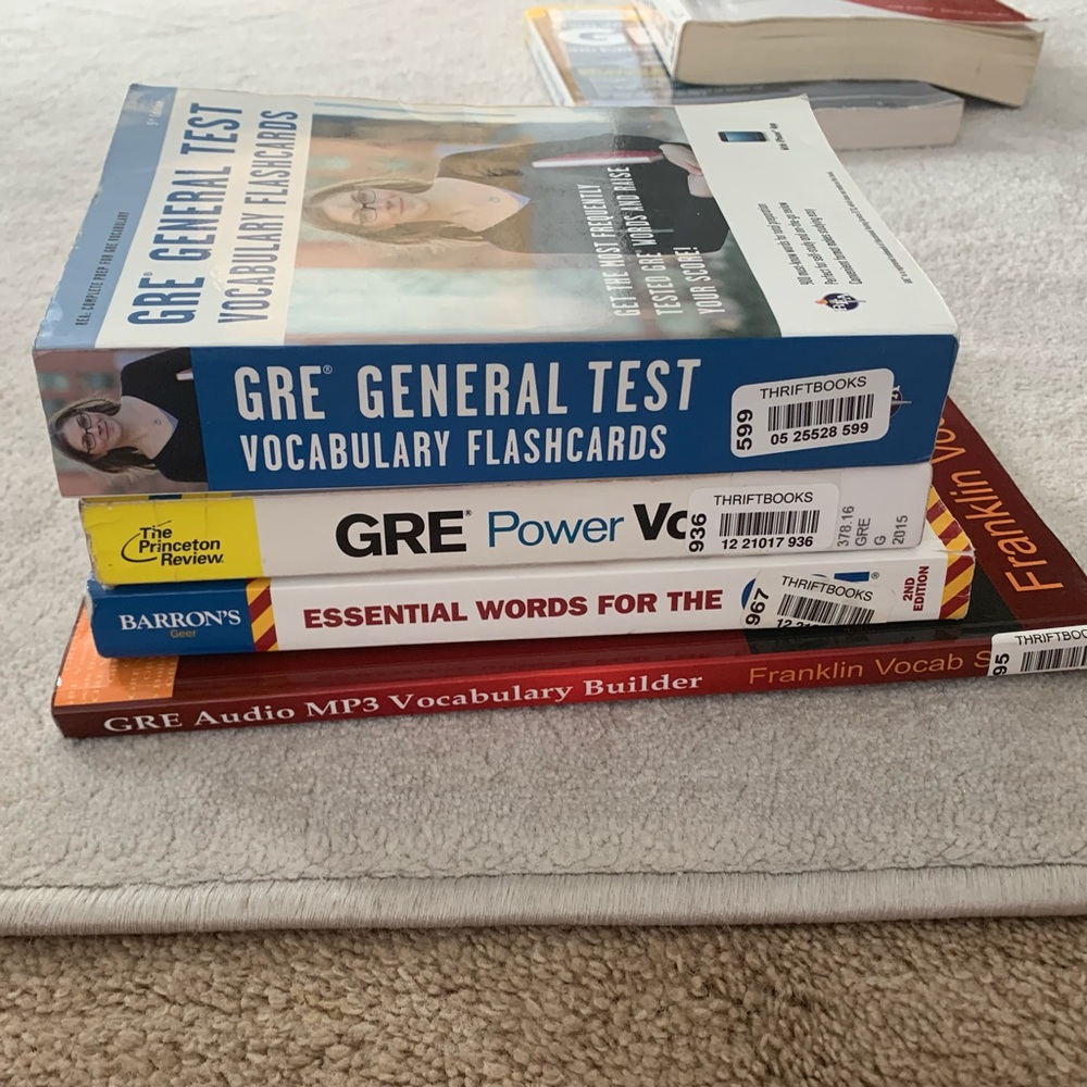 4 GRE MCAT PCAT VOCABULARY builder books
